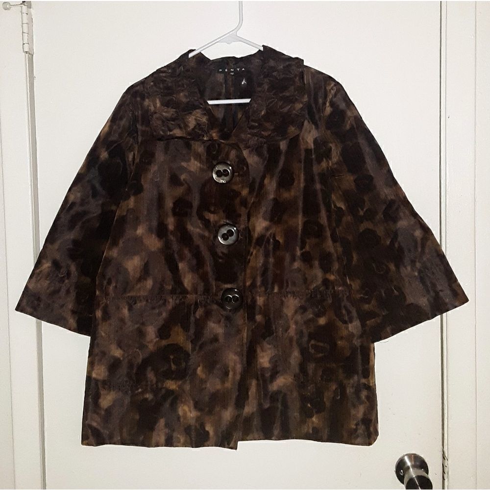 Penta Animal Print Dressy Jacket Size 12